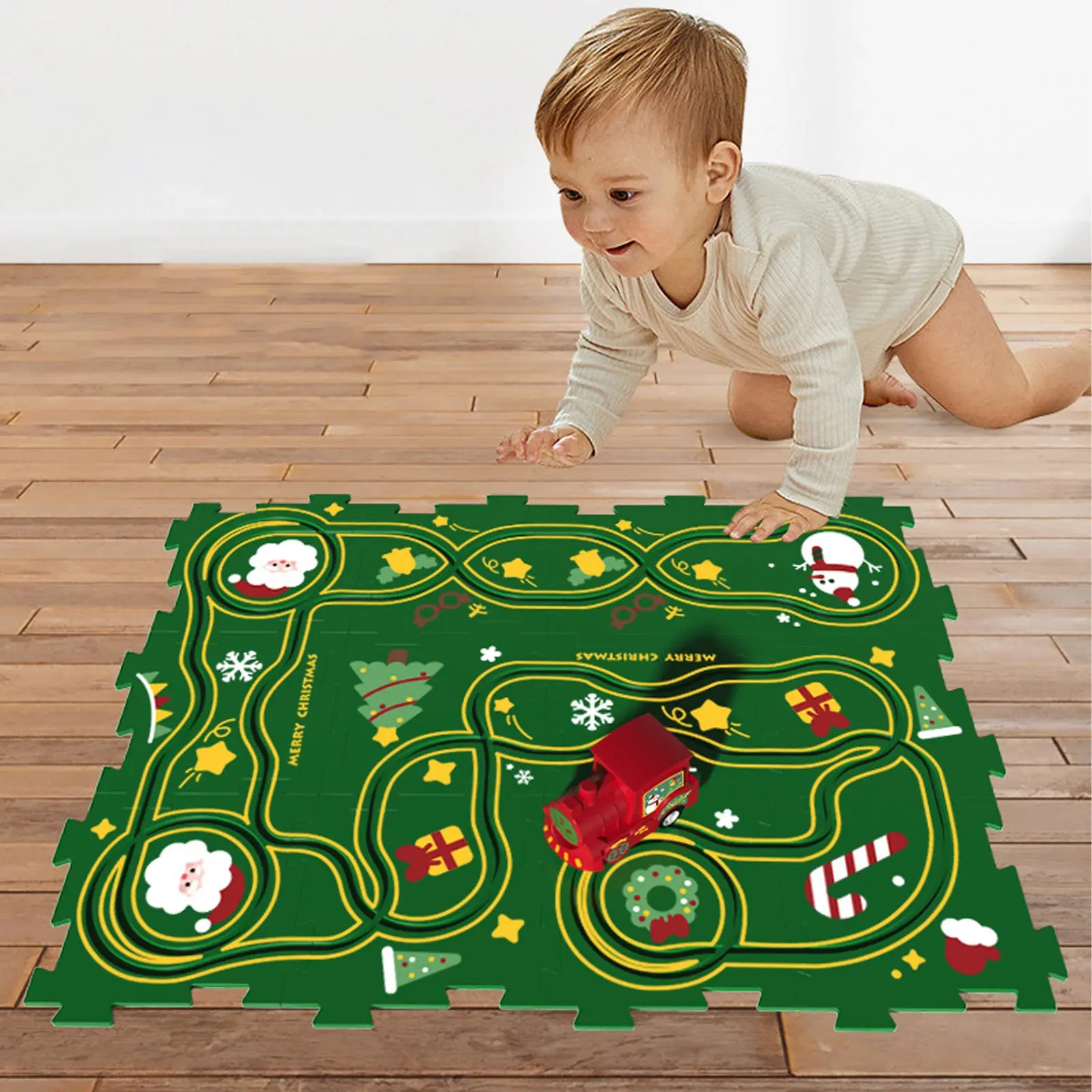 Развивающая игрушка-пазл SHT XDL588-19 Merry Christmas (13pcs), Green 2, купить оптом с доставкой