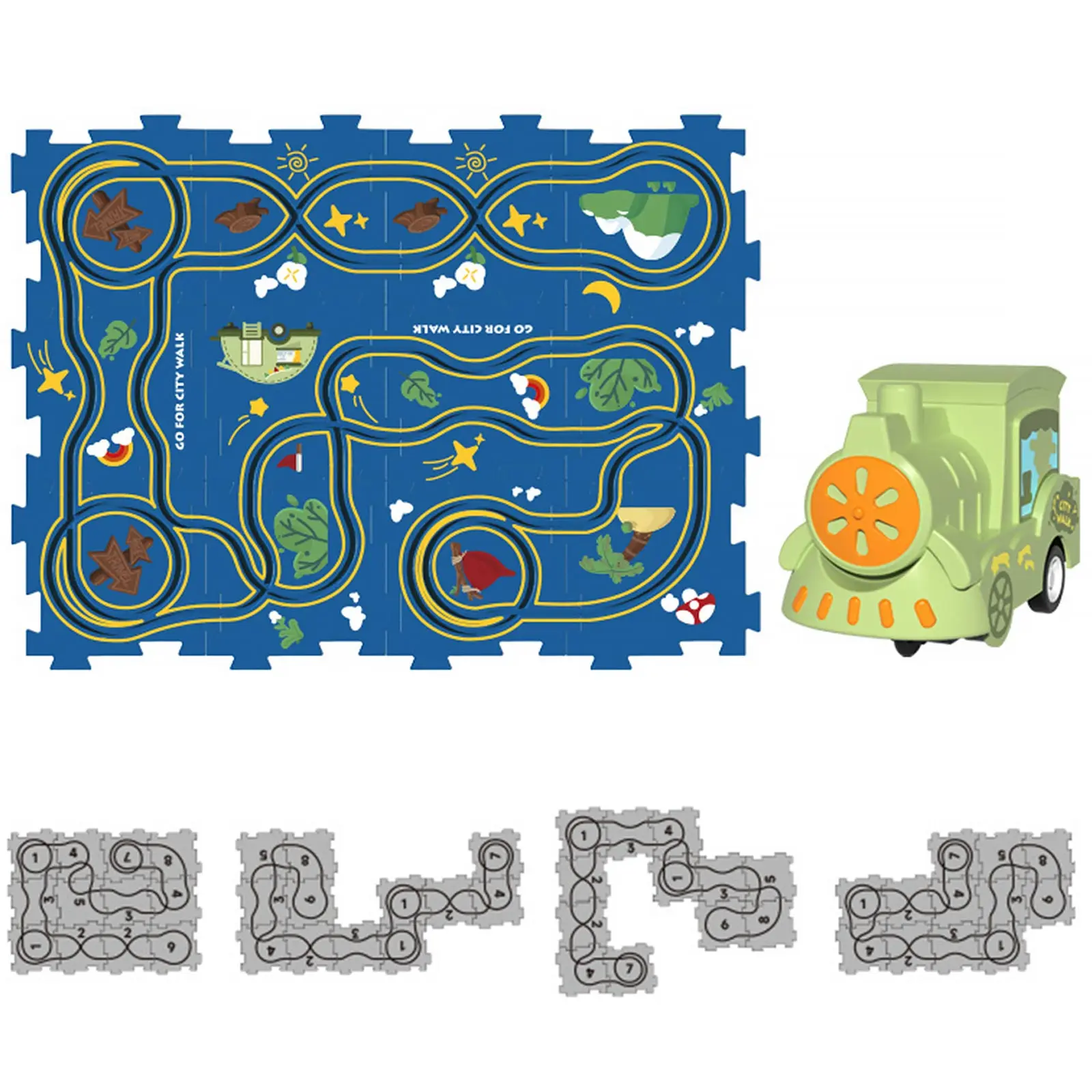 Развивающая игрушка-пазл SHT XDL588-19 Citi Walk (13pcs), Blue 1, купить оптом с доставкой