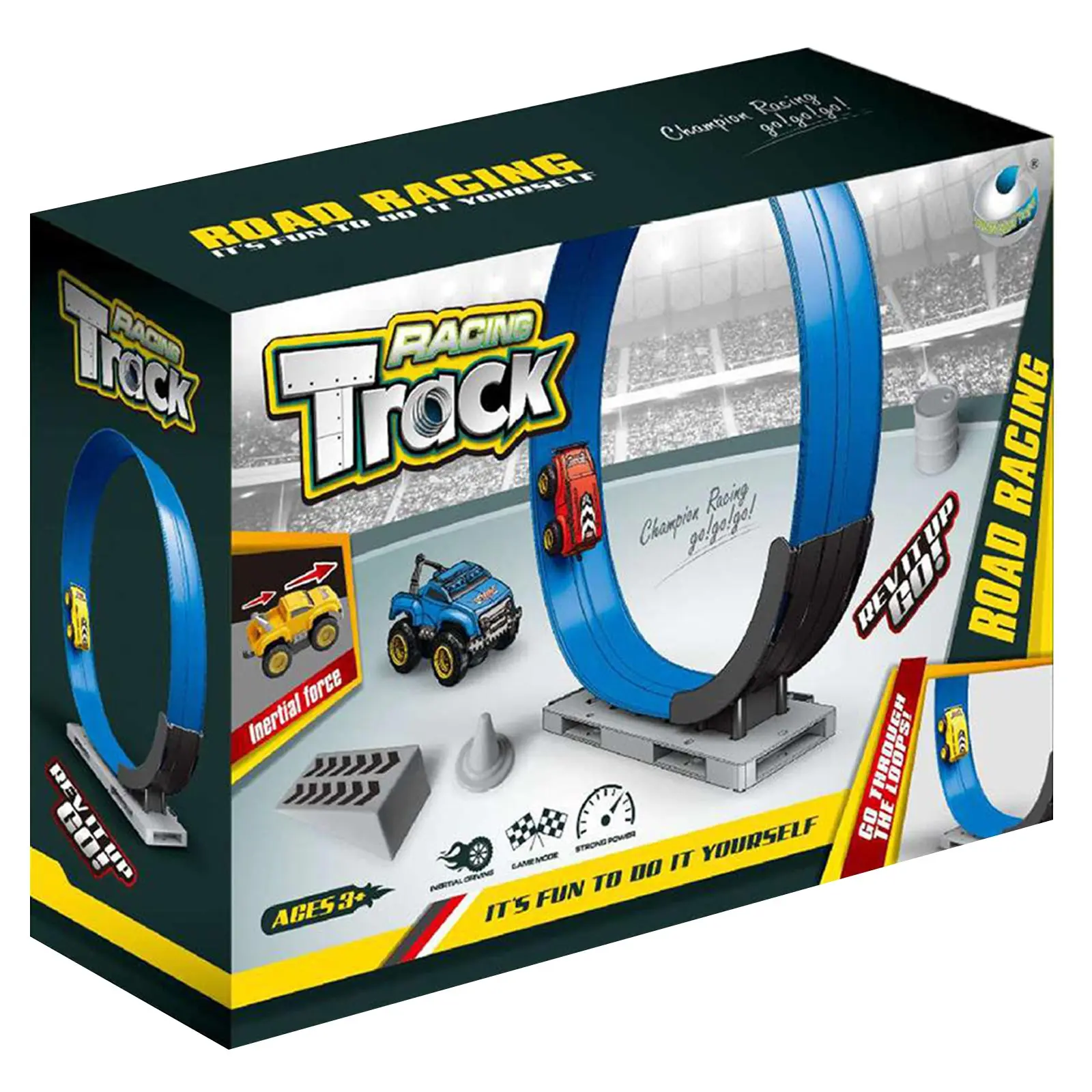 Інтерактивний трек з інерційною машинкою SHT 088-4 (1CAR), Blue 1, купити оптом з доставкою