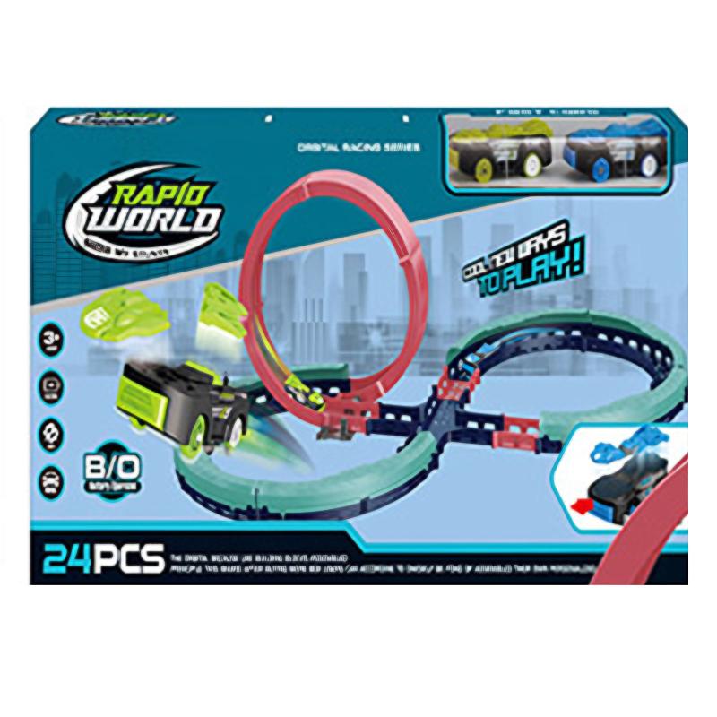 Интерактивный трек с инерционной машинкой SHT 6688-509 (24pcs/2CAR) на картинке №2