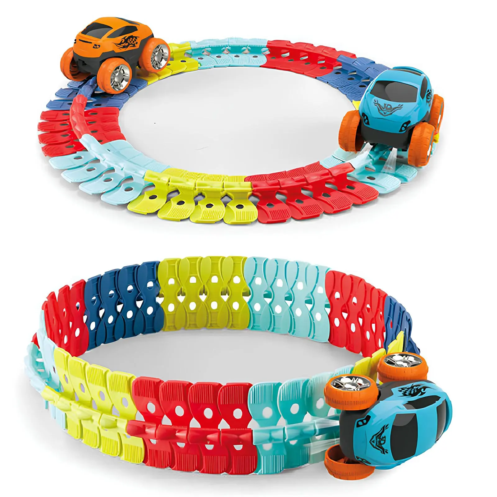 Интерактивный трек с инерционной машинкой SHT 088 Changeable Trak (46pcs/1CAR), купить оптом с доставкой