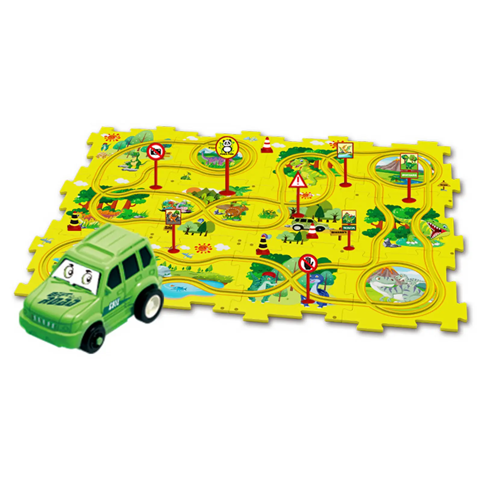 Развивающая игрушка-пазл SHT 1103A Dinosaur Park (25pcs), Yellow, купить оптом с доставкой