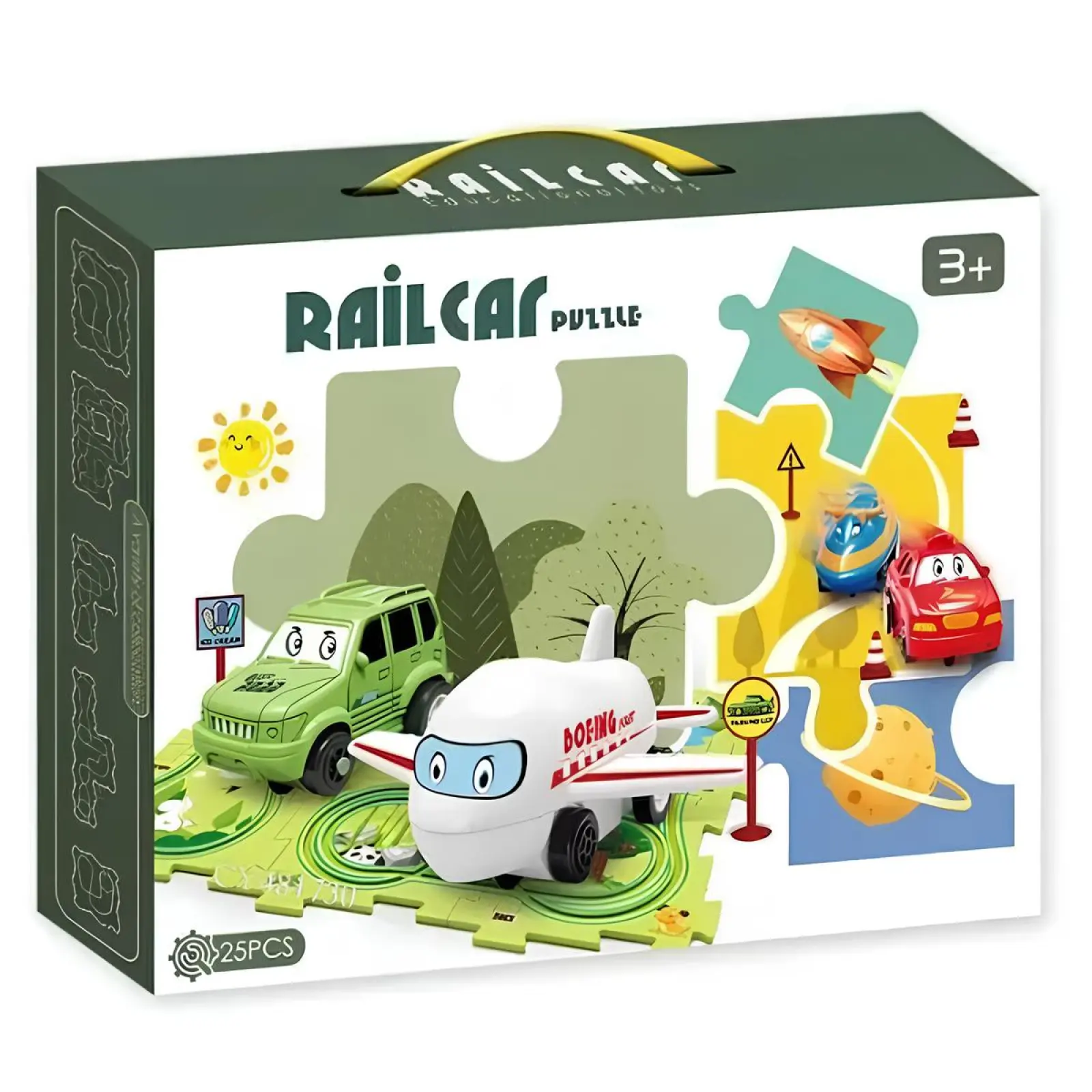 Развивающая игрушка-пазл SHT 1103A Dinosaur Park (25pcs), Yellow 3, купить оптом с доставкой