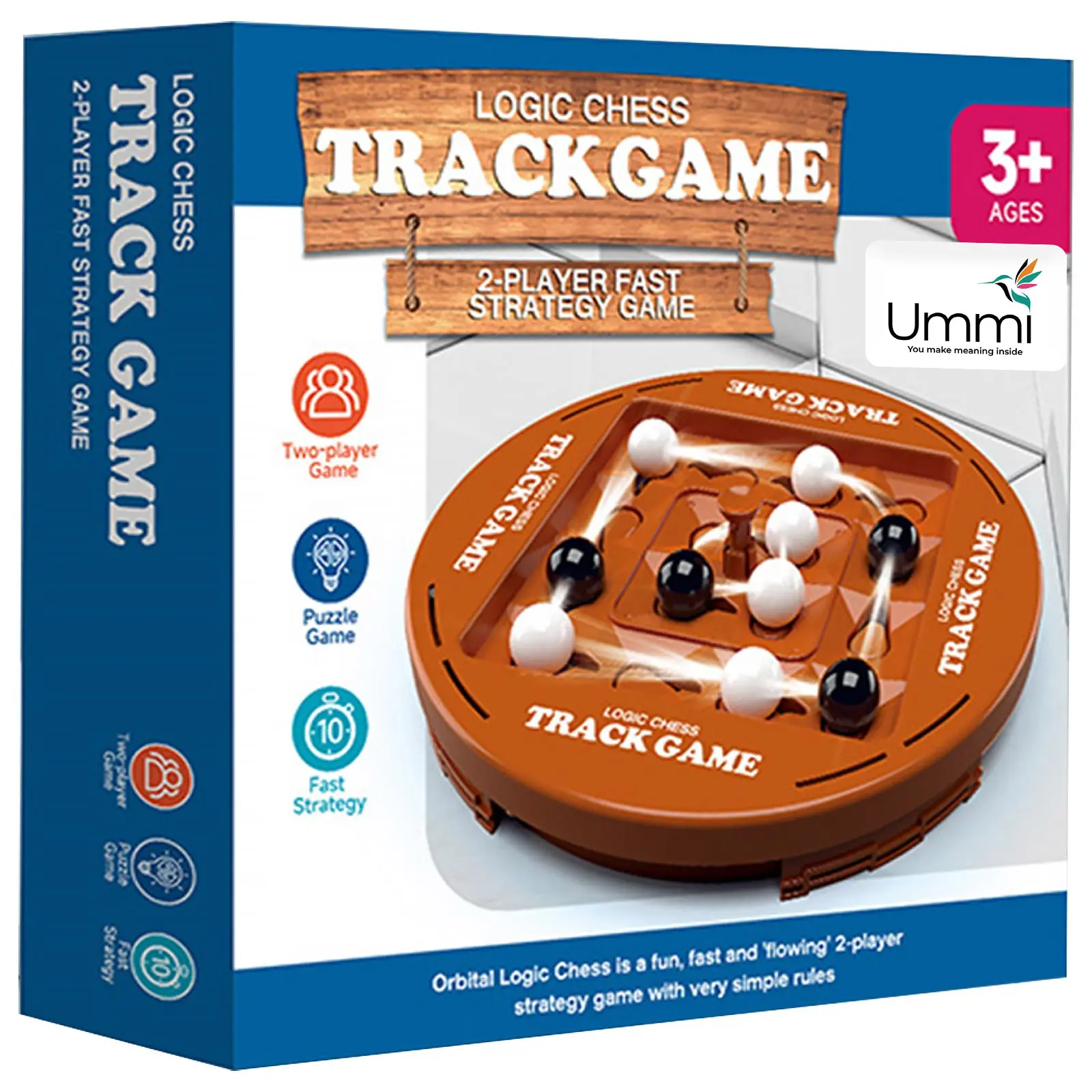 Уцінка Настільна інтерактивна гра Ummi 777A Logic Chess Track Game, Пошкоджена упаковка / Brown 2, купити оптом з доставкою