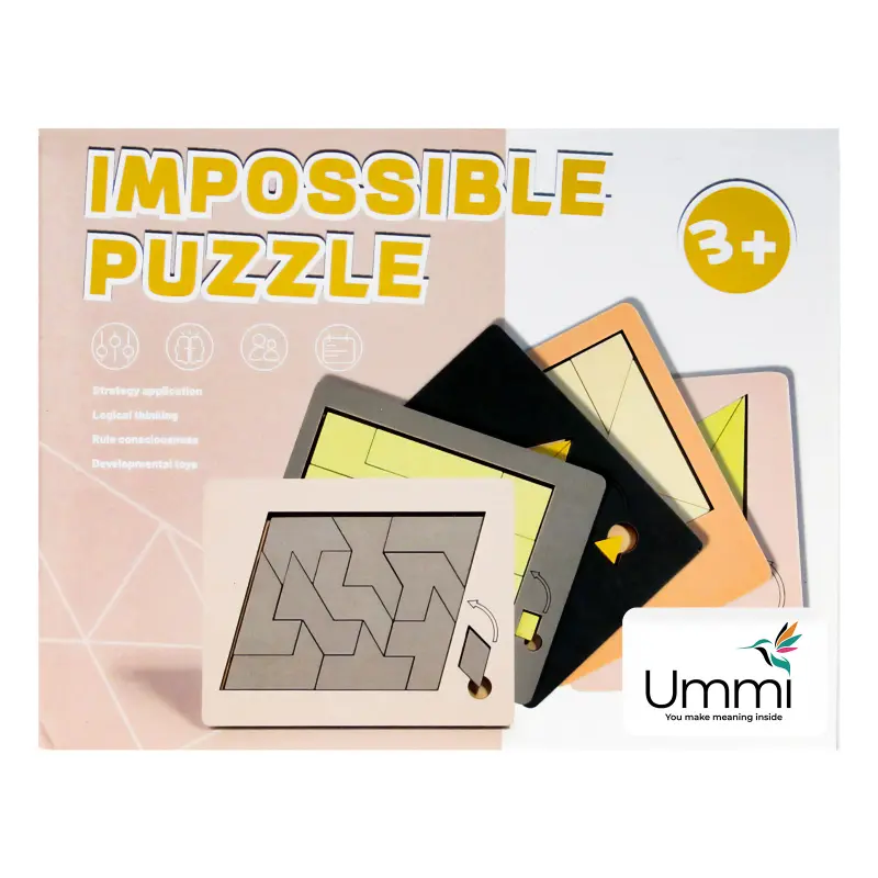 Детская интерактивная головоломка Ummi Wooden Puzzle 5, купить оптом с доставкой