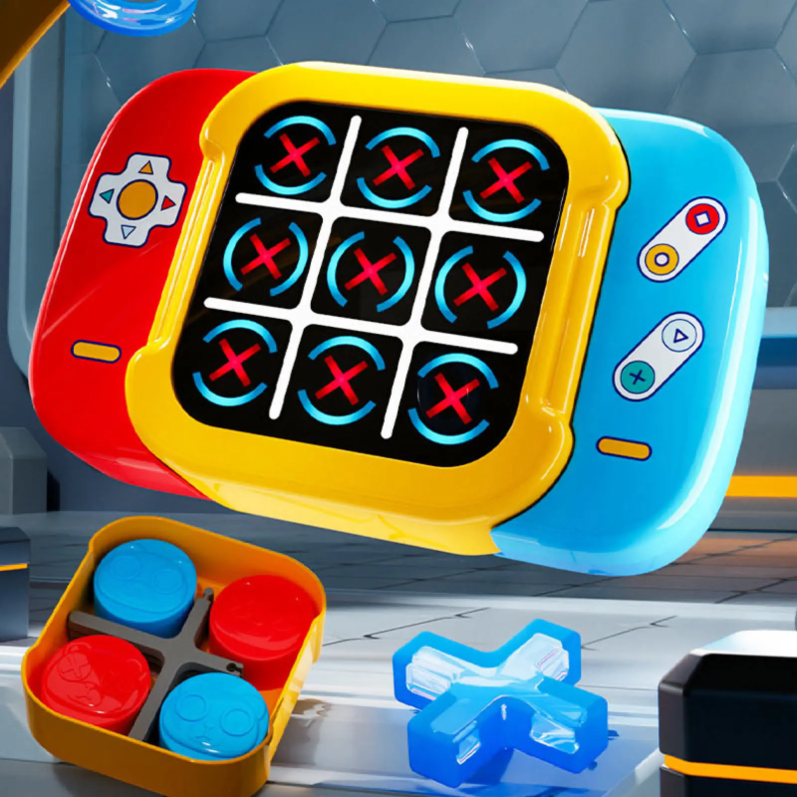 Портативная интерактивная игра Ummi ME-252 2in1 Electronic Tic-Tac-Toe, Yellow 2, купить оптом с доставкой