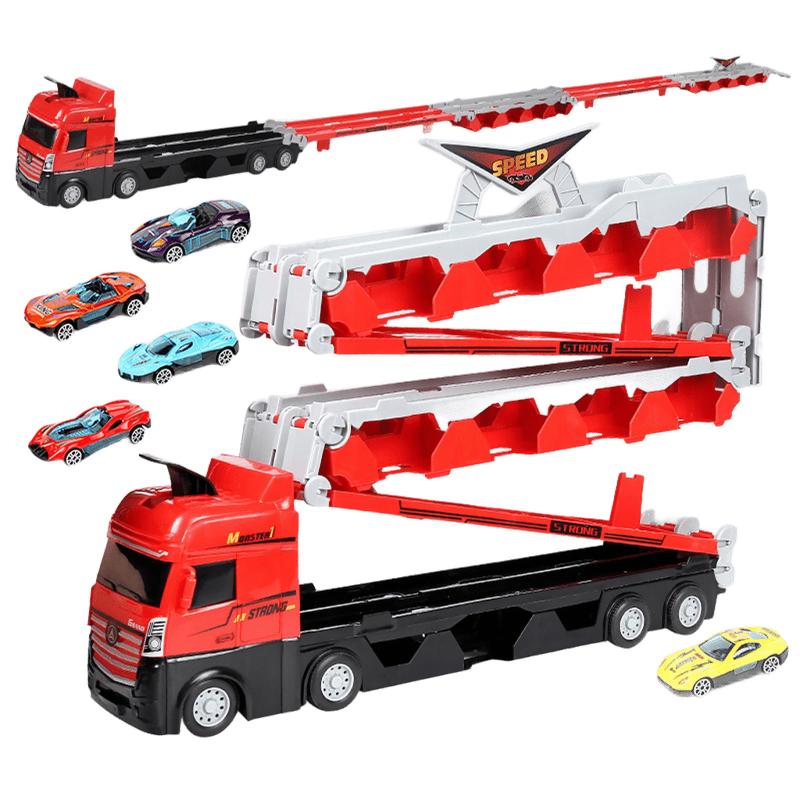 Игровой набор-грузовик SHT D663-T202 Catapult Truck + 8 small car на картинке №1