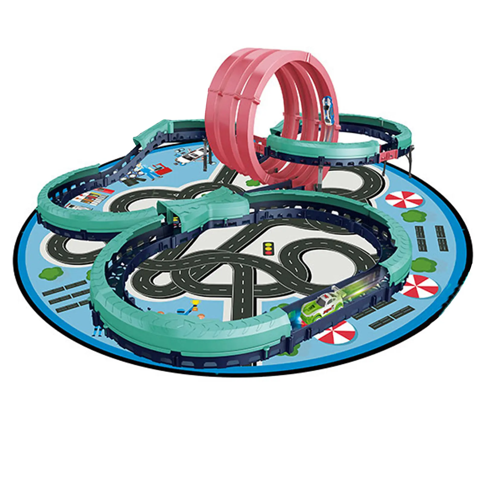 Інтерактивний трек з інерційною машинкою SHT 6688-617 (59pcs/2CAR), купити оптом з доставкою