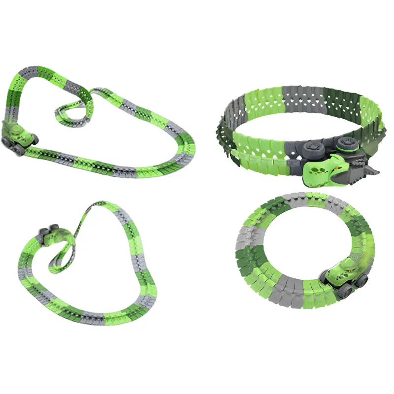 Интерактивный трек с инерционной машинкой SHT 5510-5 Dino Trak (168pcs/1CAR), купить оптом с доставкой
