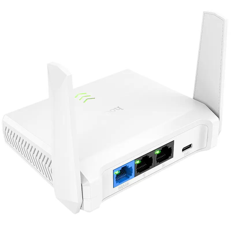 Маршрутизатор (роутер) Hoco HI36 WiFi4 300Mbs, White 2, купить оптом с доставкой
