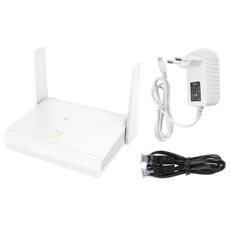 Маршрутизатор (роутер) Hoco HI36 WiFi4 300Mbs, White 6, купить оптом с доставкой