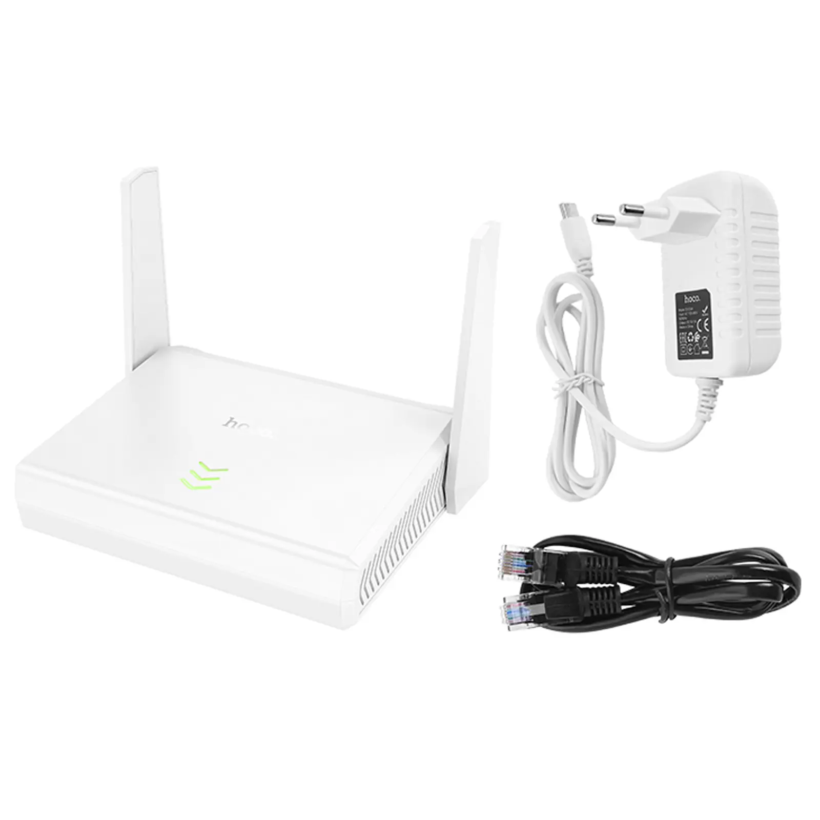 Маршрутизатор (роутер) Hoco HI36 WiFi4 300Mbs, White 6, купить оптом с доставкой
