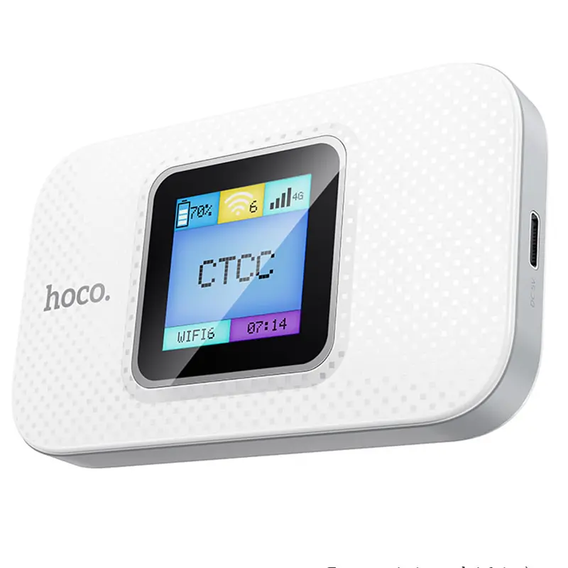 Портативный маршрутизатор (роутер) Hoco DQ12 2100 mAh, White, купить оптом с доставкой
