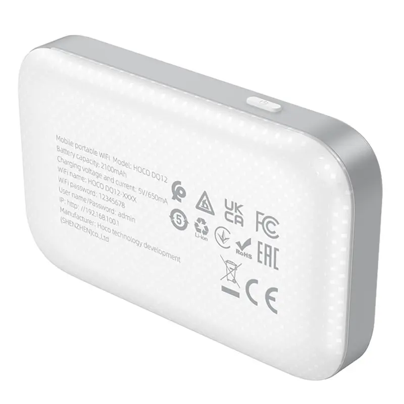 Портативный маршрутизатор (роутер) Hoco DQ12 2100 mAh, White 3, купить оптом с доставкой