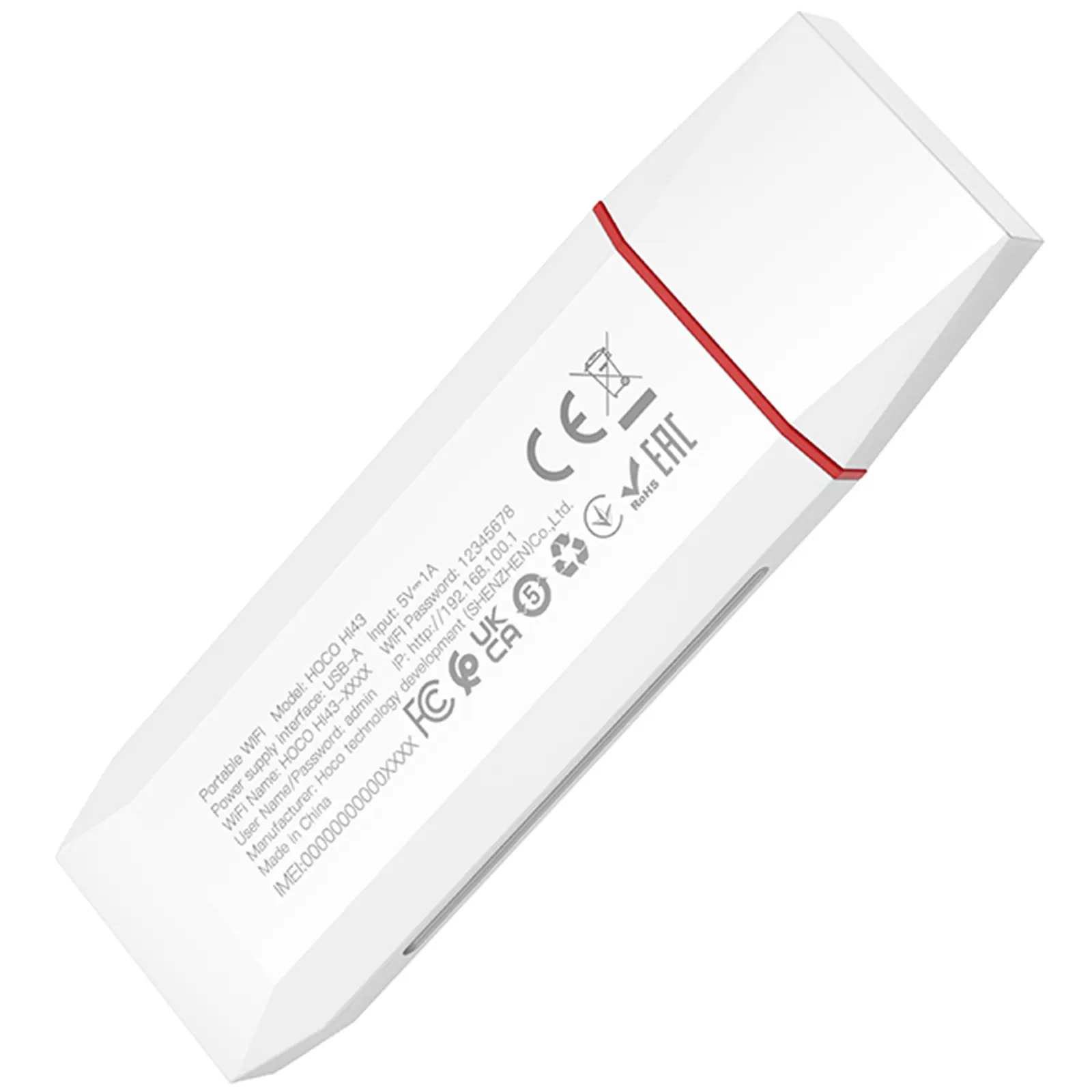 Портативный модем WiFi роутер Hoco HI43 150Mbps (SIM) 2100 mAh, White 2, купить оптом с доставкой