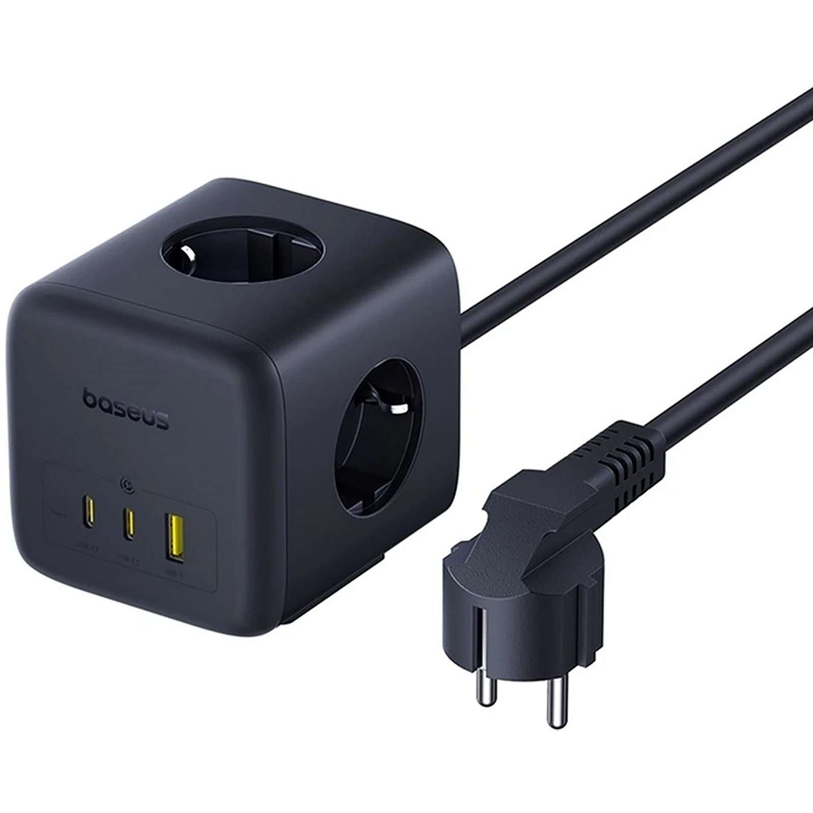 Удлинитель Baseus EnerFill FA11 PD67W+QC3.0 (1USB-A/2C/2Socket) (1.5m) (EFMF67), Cosmic Black 2, купить оптом с доставкой