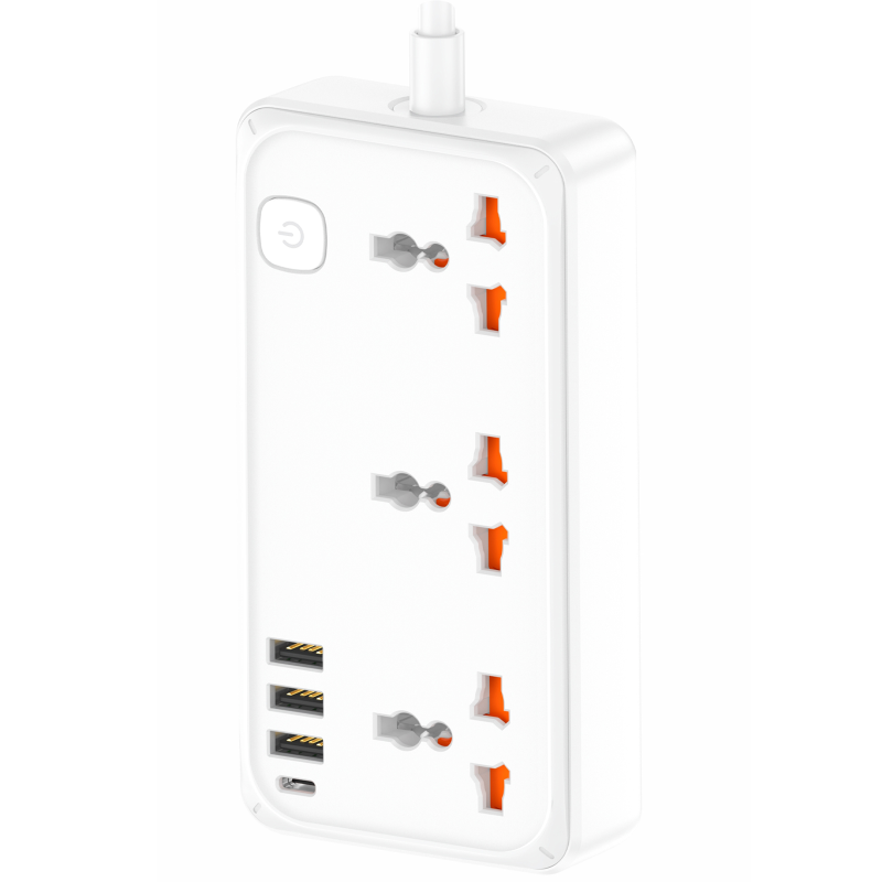Удлинитель Amaya APS-20 Power 18W (1C/3A/3xSocket) (1.5m), White, купить оптом с доставкой