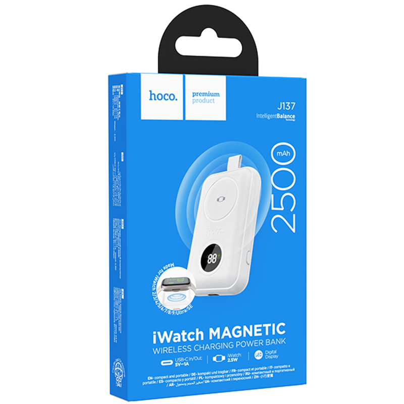 Портативное ЗУ Power Bank Hoco J137 for Apple Watch 2.5W 2500 mAh на картинке №2