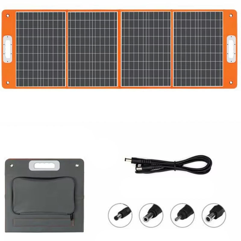 Портативна сонячна панель TSP-18V-100W Monocrystalline PD65W+QC3.0 (1USB-A/1C) на малюнкі №2