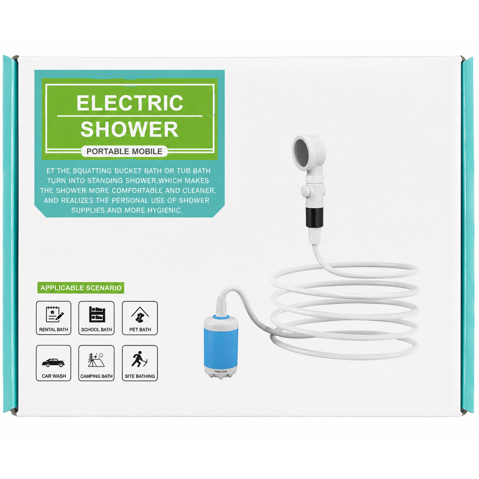 Уценка Портативный душ RA-01 4000mAh, power 3-5 L/min (USB-C), Поврежденная упаковка / White 5, купить оптом с доставкой