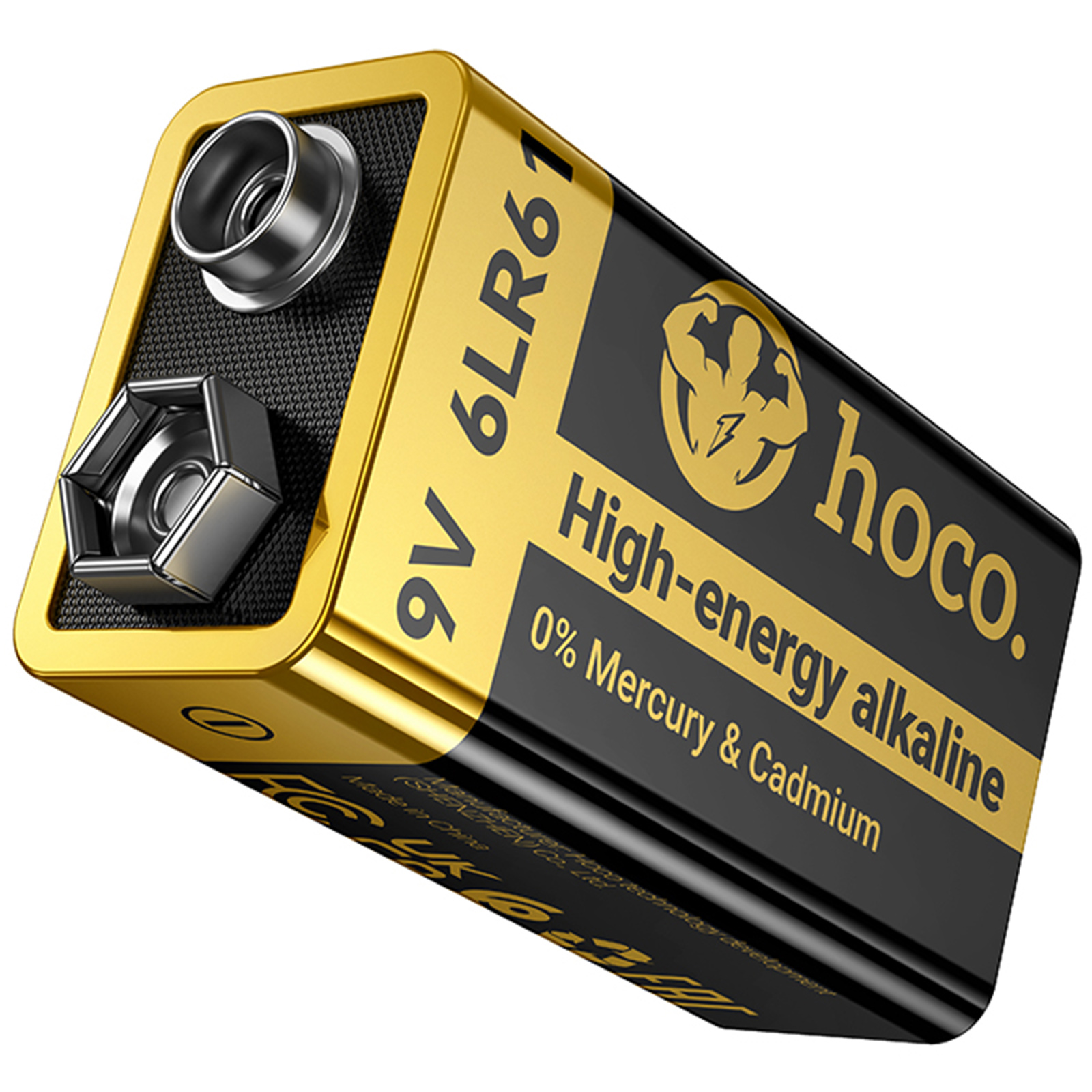 Батарейки Hoco JA9 9V (6LR61) Alkaline 1 pcs, Black 3, купить оптом с доставкой