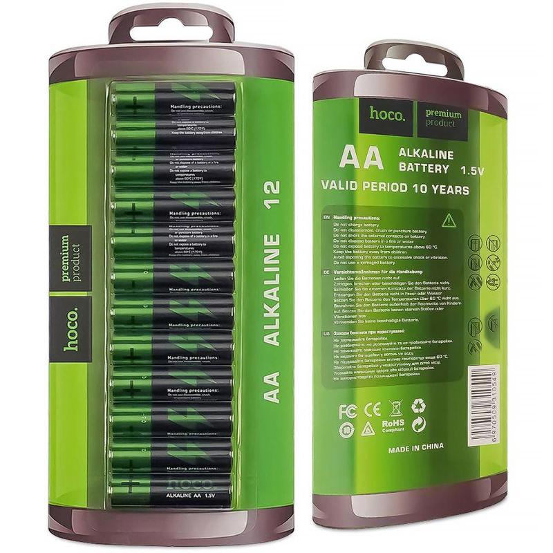 Батарейки Hoco AA (LR6) Alkaline упаковка 12 шт на картинке №3