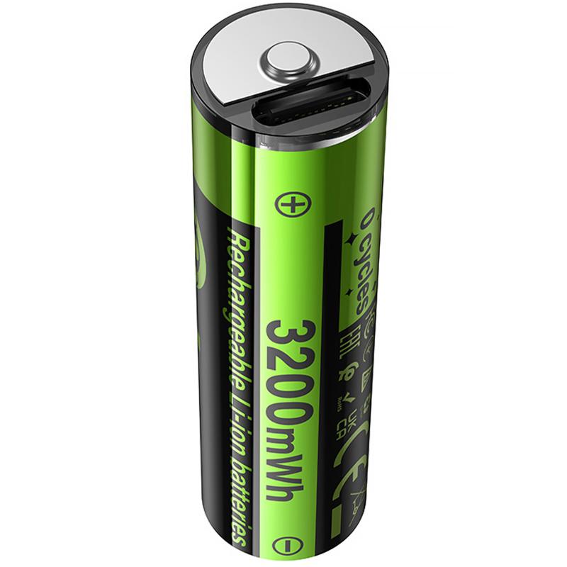 Аккумуляторные батарейки Hoco JA3 Energy AA 2 pcs на картинке №4