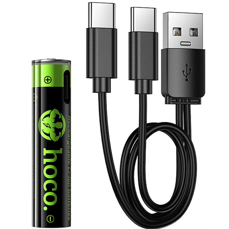Аккумуляторные батарейки Hoco JA4 Energy AAA 2 pcs на картинке №1