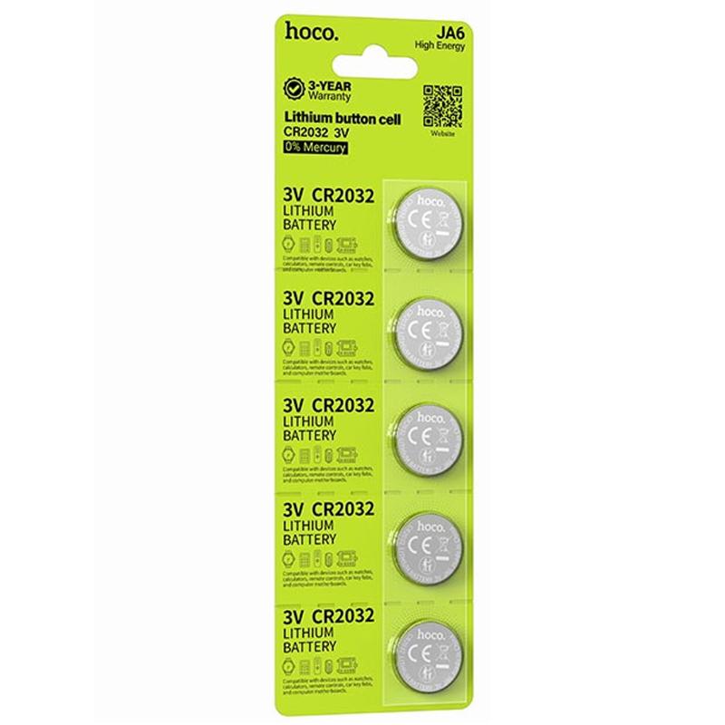 Батарейки Hoco JA6 (CR2032) Button 5 pcs на малюнкі №3