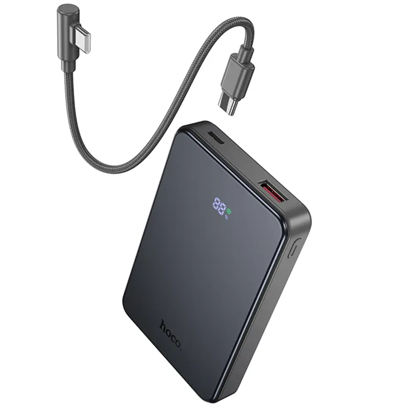 Уценка Портативное ЗУ Power Bank Hoco J170 Starlight 22.5W+PD20W with cable 10000 mAh, Поврежденная упаковка / Metal gray 2, купить оптом с доставкой
