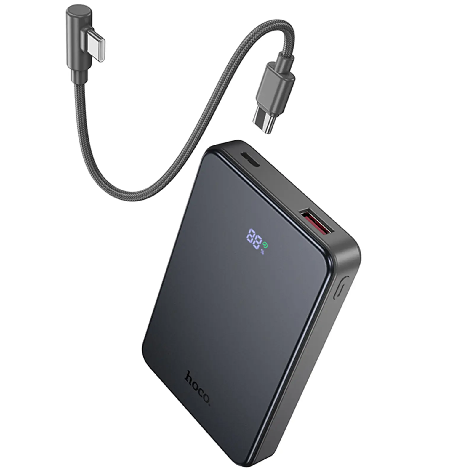 Уценка Портативное ЗУ Power Bank Hoco J170 Starlight 22.5W+PD20W with cable 10000 mAh, Поврежденная упаковка / Metal gray 2, купить оптом с доставкой