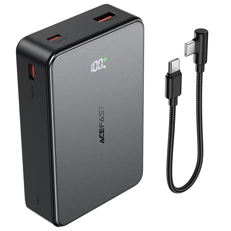 Портативное ЗУ Power Bank Acefast M29 22.5W with cable 20000 mAh, Black 1, купить оптом с доставкой