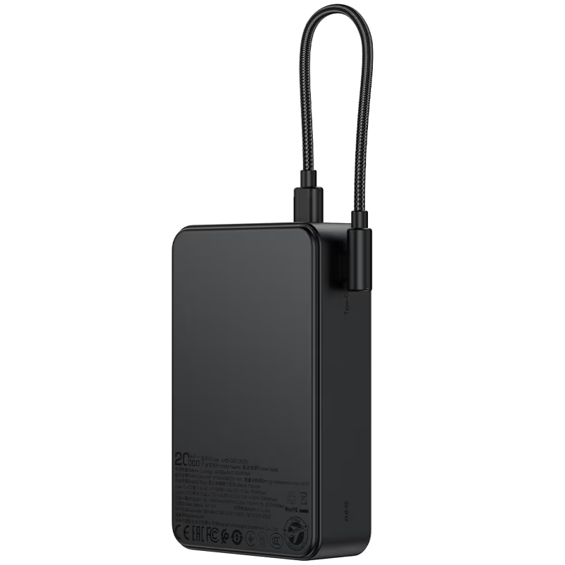 Портативное ЗУ Power Bank Acefast M29 22.5W with cable 20000 mAh, Black 3, купить оптом с доставкой