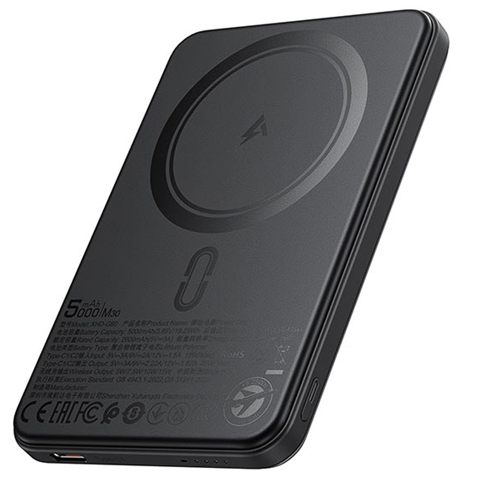Портативний ЗП Power Bank Acefast M30 PD20W з БЗП with cable 5000 mAh, Black 3, купити оптом з доставкою