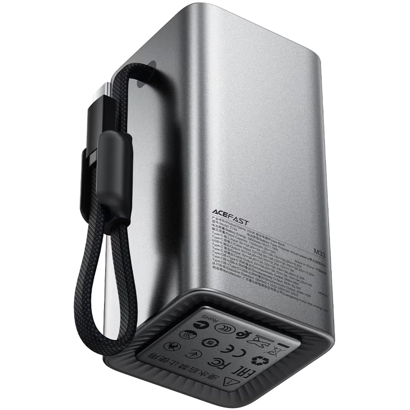 Портативное ЗУ Power Bank Acefast M33 100W 20000 mAh, Metal gray 2, купить оптом с доставкой