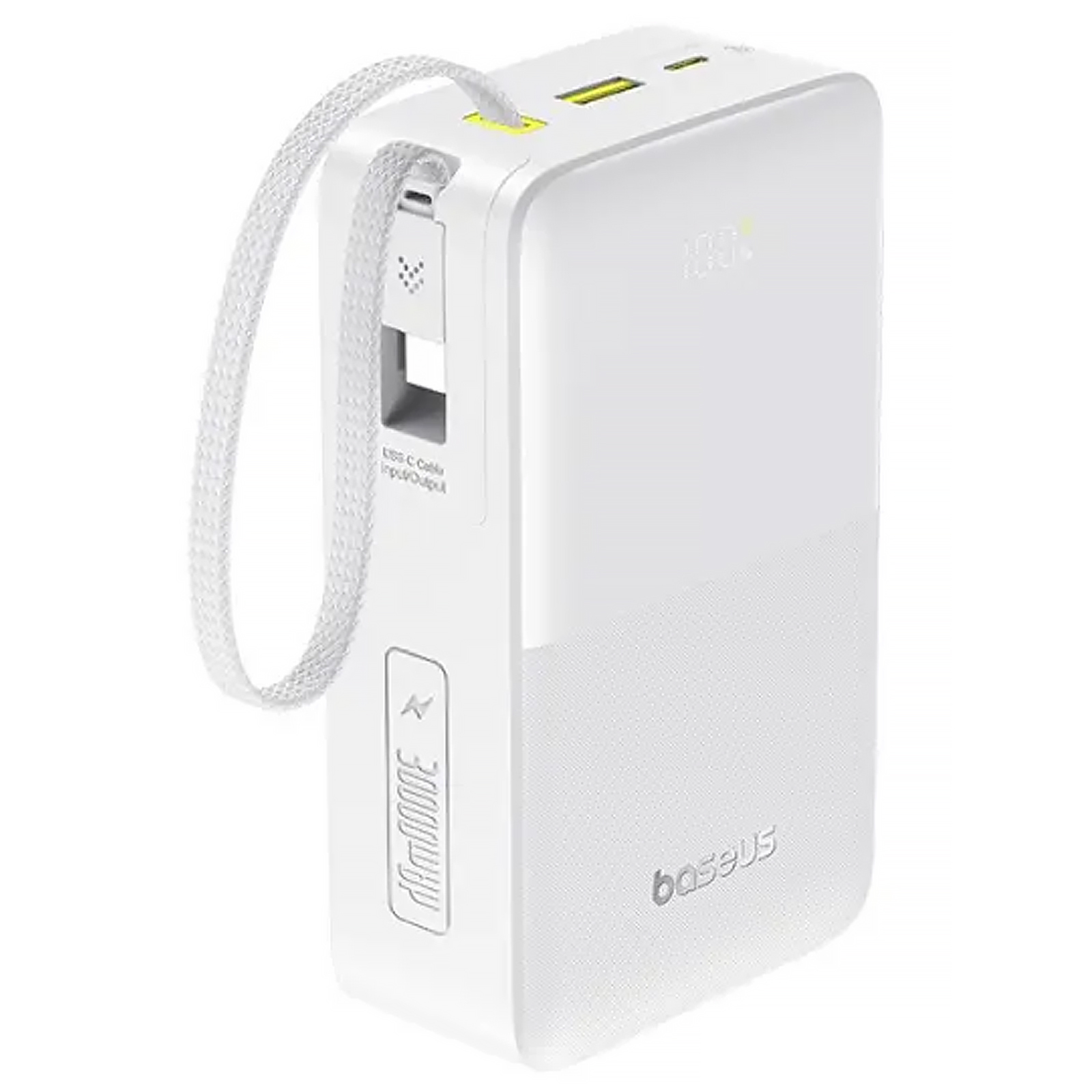 Портативний ЗП Power Bank Baseus EnerFill FC51 Bipow2 Pro 22.5W 30000mAh (E0028100), White, купити оптом з доставкою