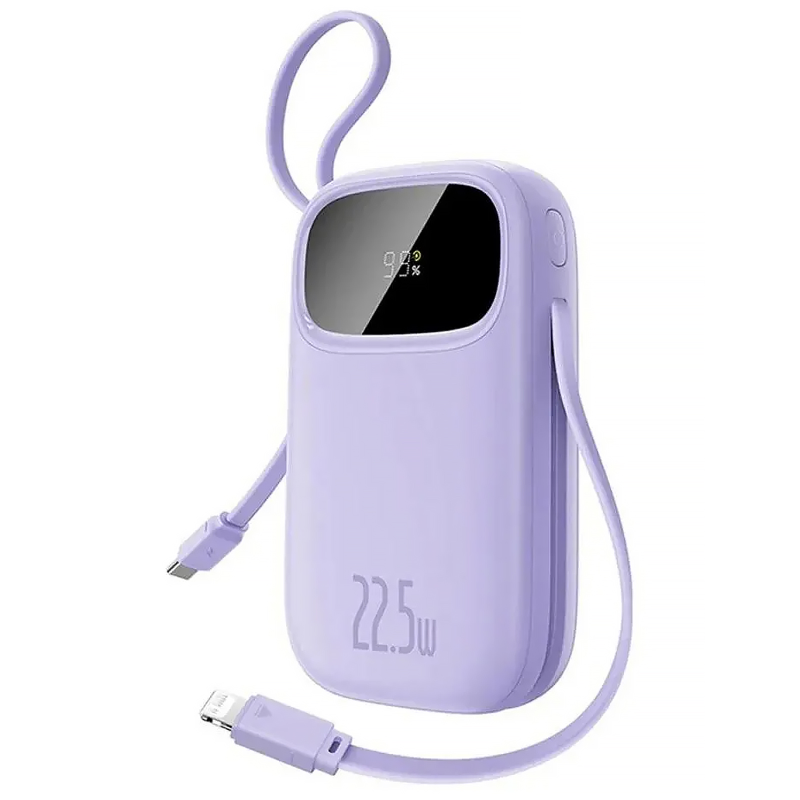 Портативний ЗП Power Bank Baseus EnerFill FC31 PD22.5W with cables 20000 mAh (PPQD3), Nebula Purple, купити оптом з доставкою