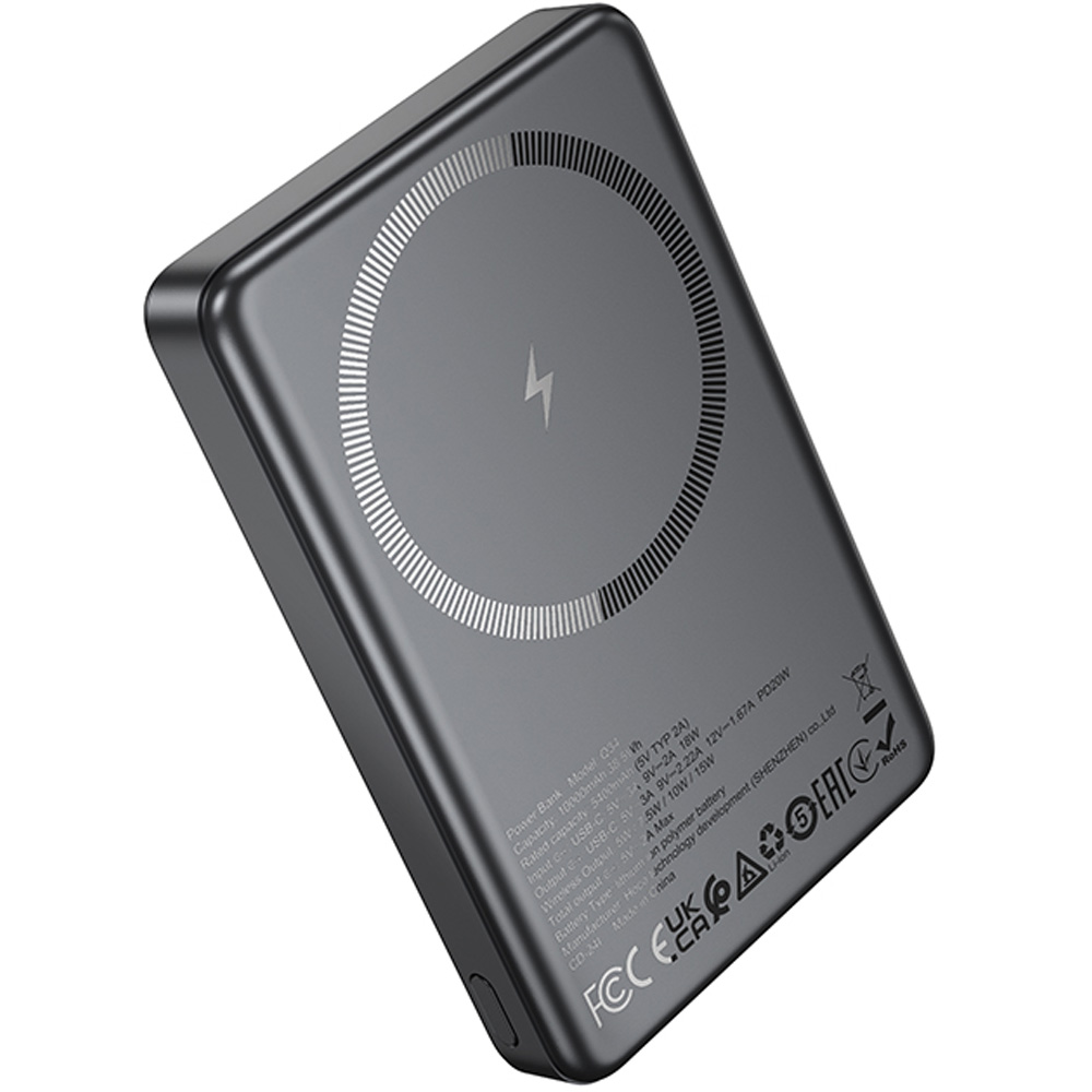 Уцінка Портативний ЗП Power Bank Hoco Q34 Clever PD20W з БЗП 10000 mAh, Відкрита упаковка / Metal gray 2, купити оптом з доставкою