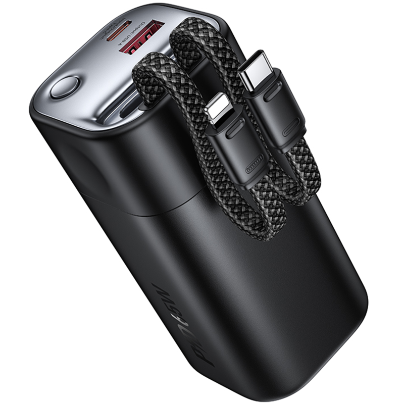 Портативное ЗУ Power Bank Hoco Q59 Chispeante PD65W with cables 20000 mAh, Black 4, купить оптом с доставкой