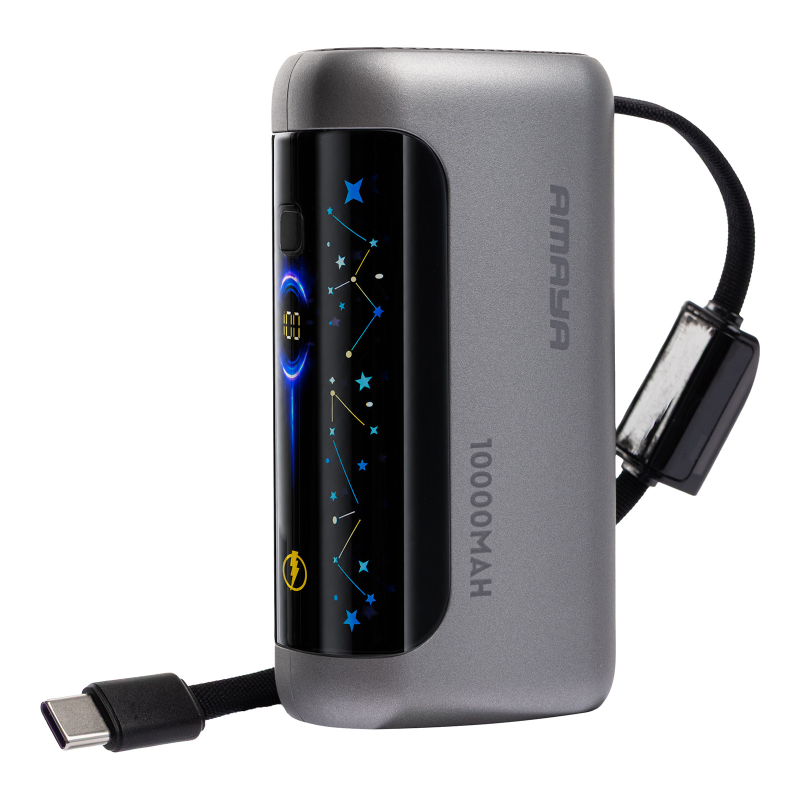 Уценка Портативное ЗУ Power Bank Amaya F040C PD22.5W with display and cable 10000 mAh, купить оптом с доставкой