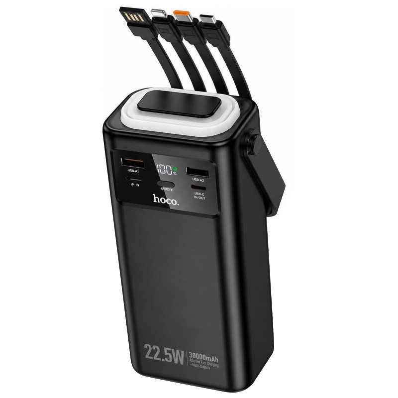Портативное ЗУ Power Bank Hoco EJ65 High 22.5W+PD20W with cable 30000 mAh на картинке №1