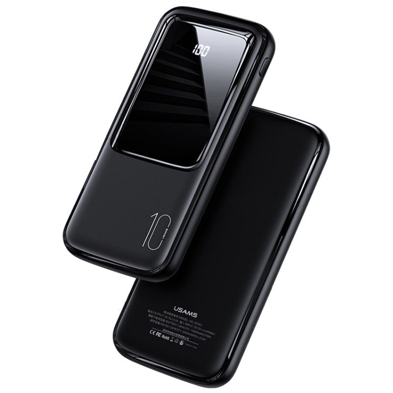 Портативний зарядний пристрій Usams US-CD163 PB58 Dual USB Digital Display Power Bank 10000 mAh Зображення №1 Портативний зарядний пристрій Usams US-CD163 PB58 Dual USB Digital Display Power Bank 10000 mAh дивитися фото №1