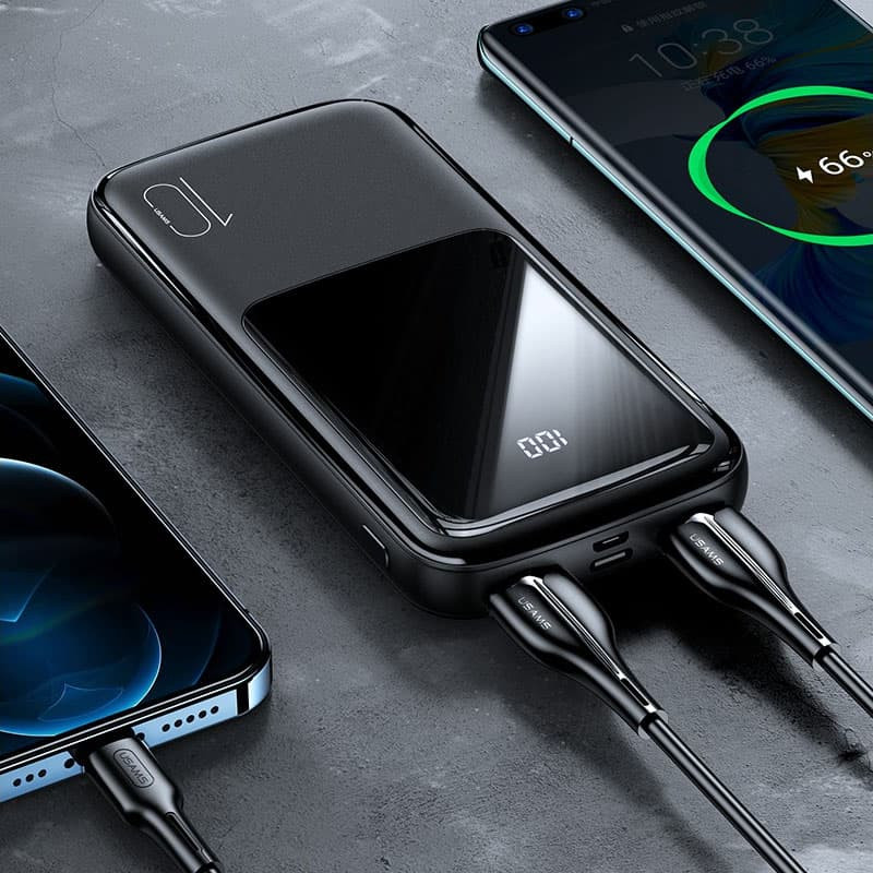 Портативний зарядний пристрій Usams US-CD163 PB58 Dual USB Digital Display Power Bank 10000 mAh Зображення №2 Портативний зарядний пристрій Usams US-CD163 PB58 Dual USB Digital Display Power Bank 10000 mAh дивитися фото №2