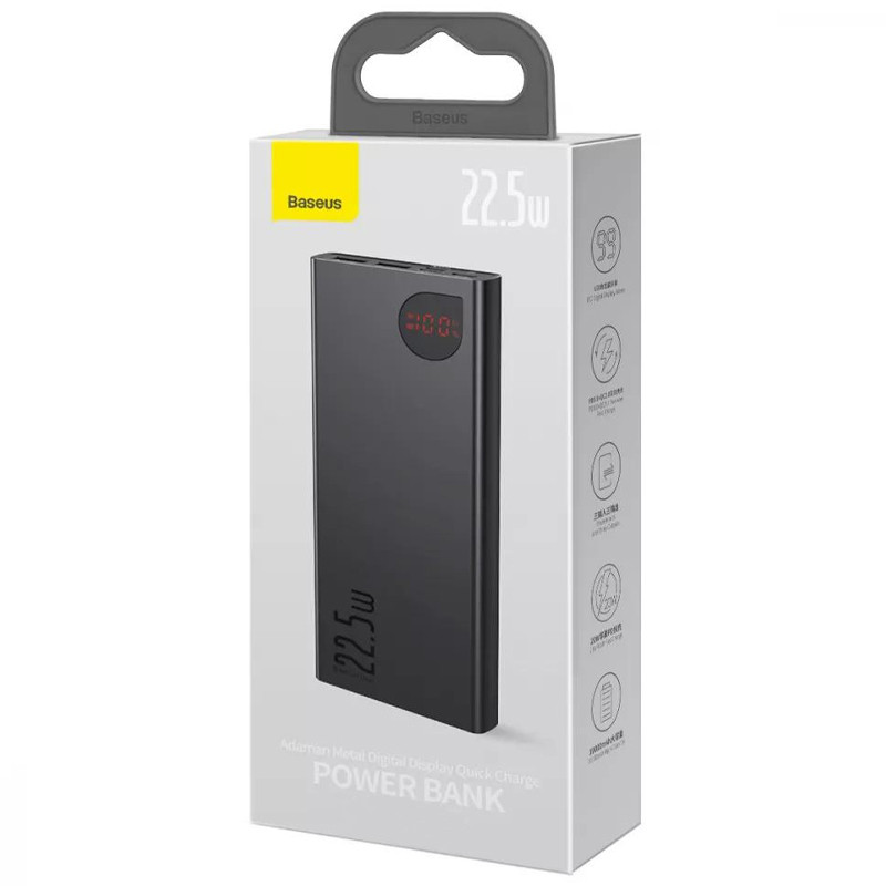 Портативний ЗП Baseus Adaman Metal QC 22.5W Overseas Edition 20000 mAh (PPAD070101) на малюнкі №6