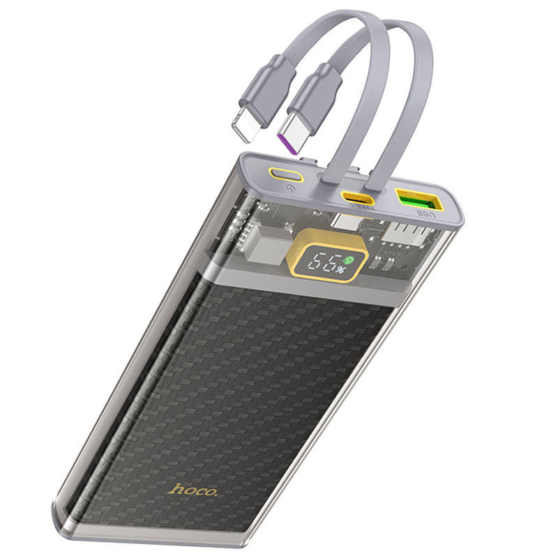 Портативний зарядний пристрій Power Bank Hoco J104 Discovery Edition 22.5W with cable 10000 mAh дивитися фото №5