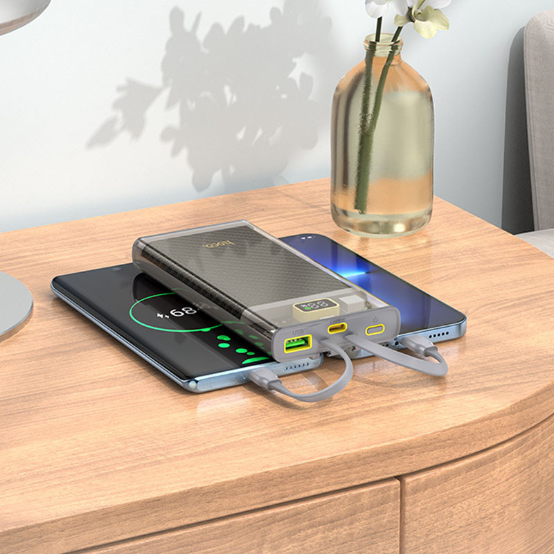 Портативний зарядний пристрій Power Bank Hoco J104 Discovery Edition 22.5W with cable 10000 mAh дивитися фото №8