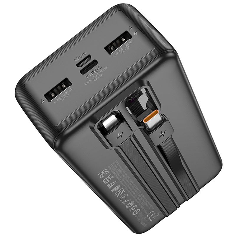 Портативний зарядний пристрій Power Bank Hoco J118B Speed energy with cable 30 000 mAh Зображення №4 Портативний зарядний пристрій Power Bank Hoco J118B Speed energy with cable 30 000 mAh дивитися фото №4