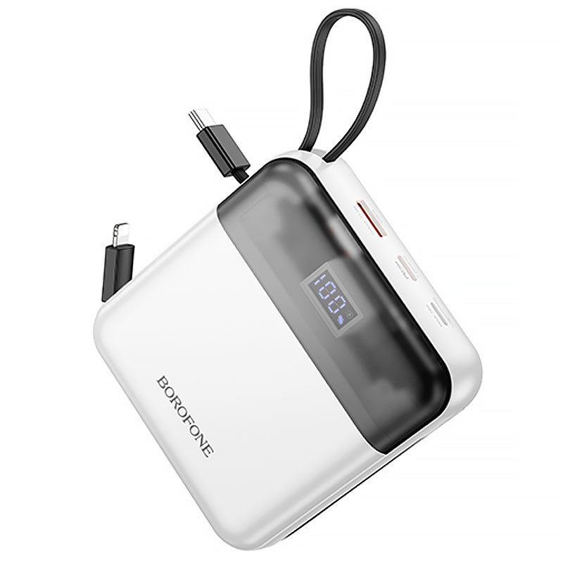 Портативний ЗП Power Bank BOROFONE BJ64A Distinct 22.5W+PD20W with cable 20000 mAh на малюнкі №1