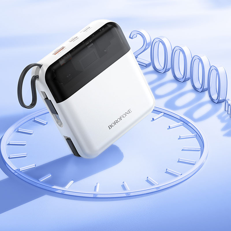 Портативний ЗП Power Bank BOROFONE BJ64A Distinct 22.5W+PD20W with cable 20000 mAh на малюнкі №4
