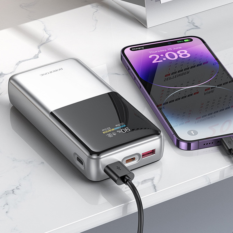 Портативний ЗП Power Bank BOROFONE BJ75A Foinse 22.5W+PD20W with display 20000 mAh на малюнкі №7